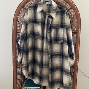 Carly Jean Los Angeles flannel shacket